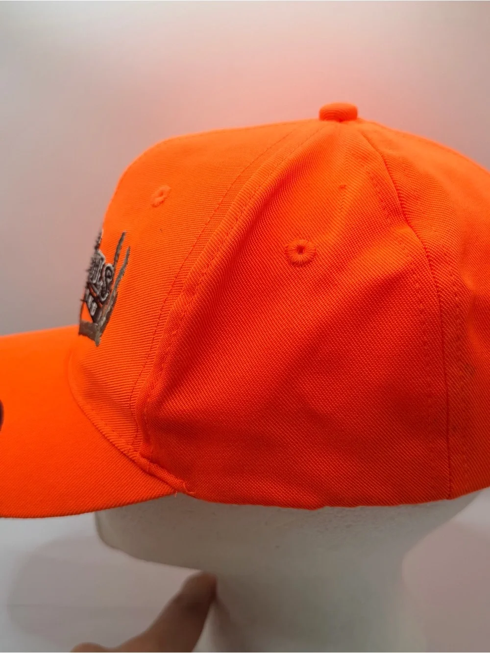 Vintage Whitetails Unlimited Hat Blaze Orange Hunting Safety Cap Adjustable